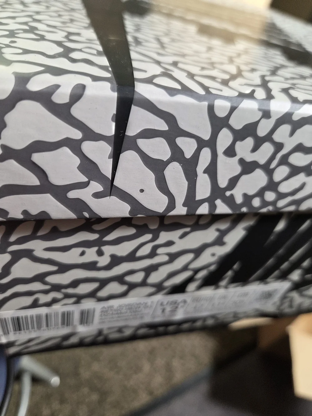Nike Men's High-Top Sneakers White, Black & Gray Elephant Print